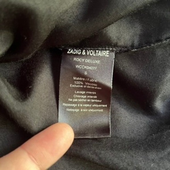 Zadig & Voltaire‎ Deluxe Jeweled Beaded Short Sleeve Mini Dress Black size small - Picture 12 of 15